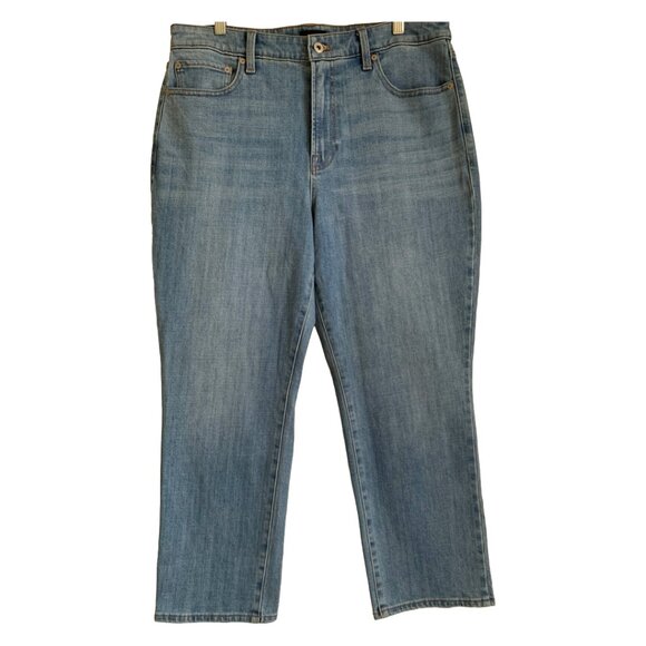 NWOT TALBOTS Womens' Atlas Wash Modern Ankle High Rise Jeans Size 14 Petite - Picture 4 of 7